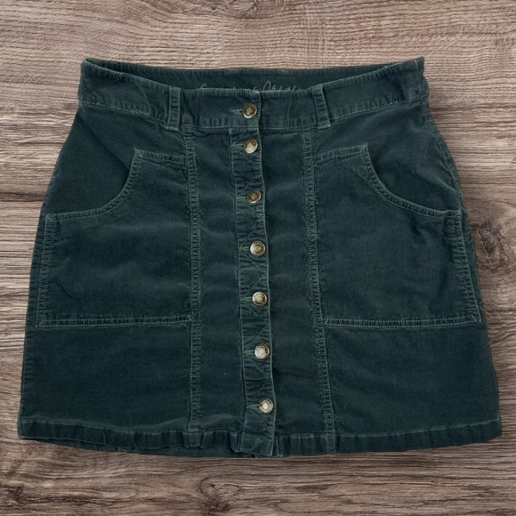 Aventura Women's Logan Button Front Skirt Organic Cotton Corduroy Sz: 8 - Picture 1 of 6